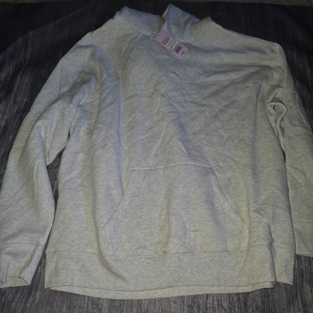Wild Fable Womens Oversized Hoodie Heather Grey Cotton Blend Pullover Large NWT